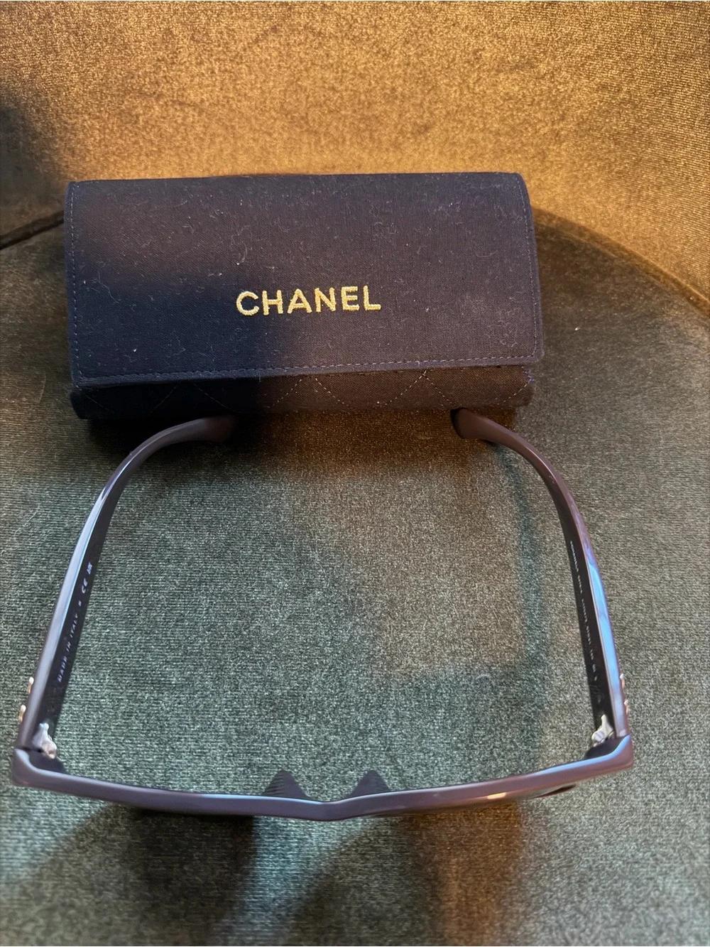 CHANEL Brown Frame Sunglasses with Black Lenses
